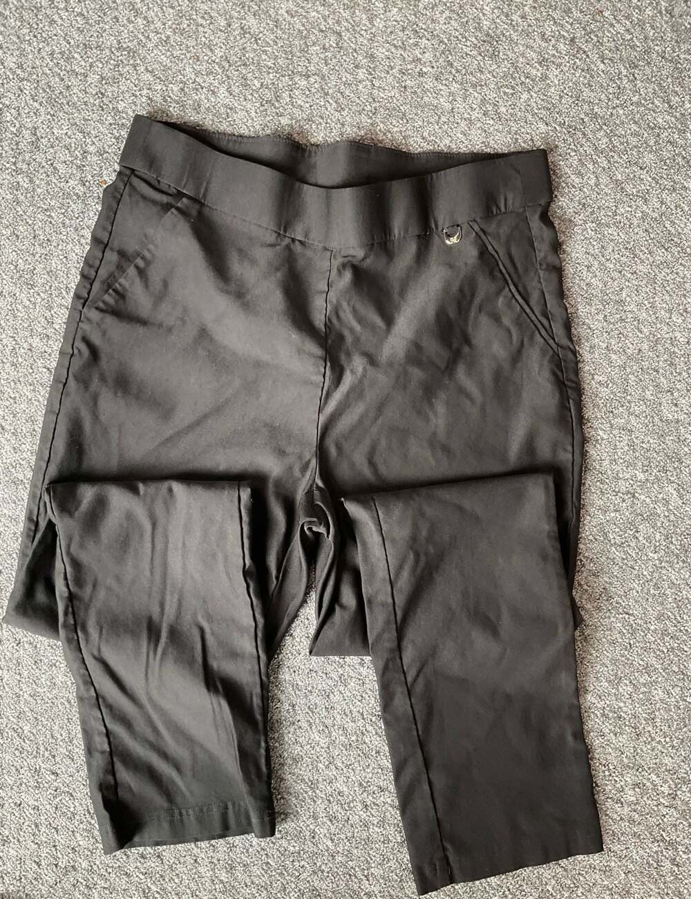 Rafaella Women's Black Pull-On Stretch Skinny Pants Size 14